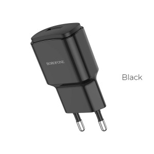 borofone-ba48a-orion-single-port-wall-charger-black