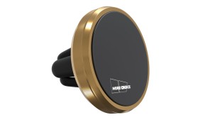 Держатель авто магнитный More Choice C01 на воздуховод + табличка для номера телефона (Gold)